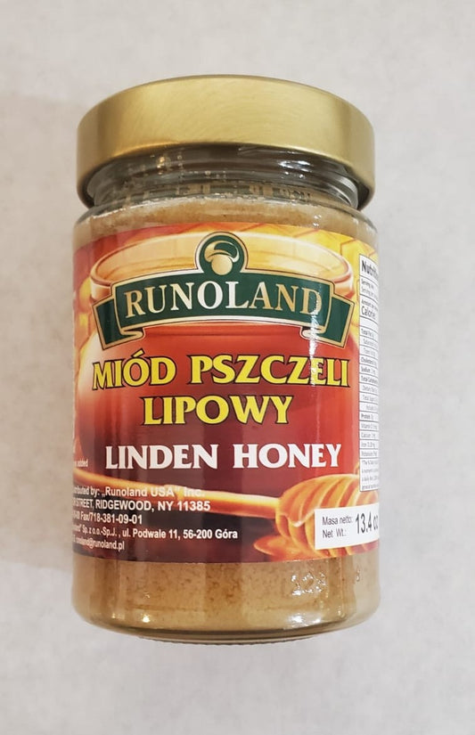Runoland - linden honey, net weight: 13.4 oz