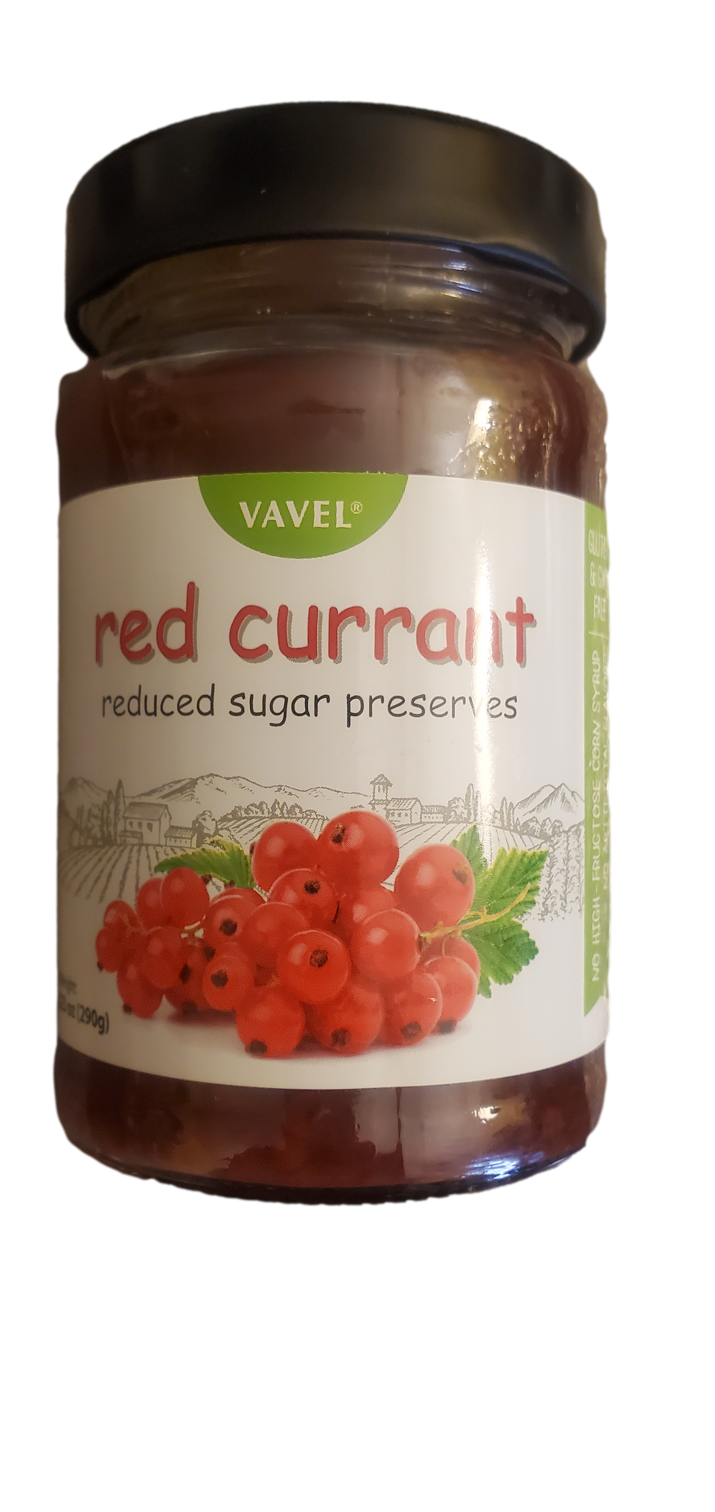 Vavel - red currant reduced sugar preserves, net weight: 10.23 oz (290g)