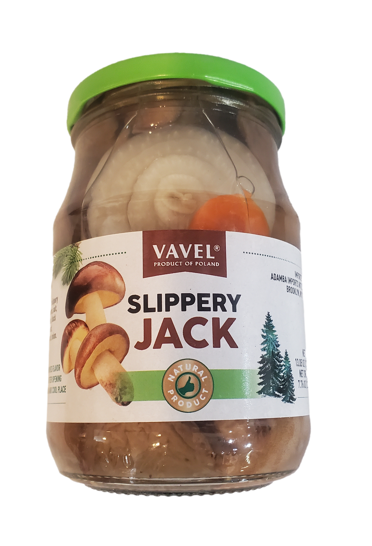 Vavel - pickled Slippery Jack mushrooms (maślak), net wt. 13.05 oz (370 g)