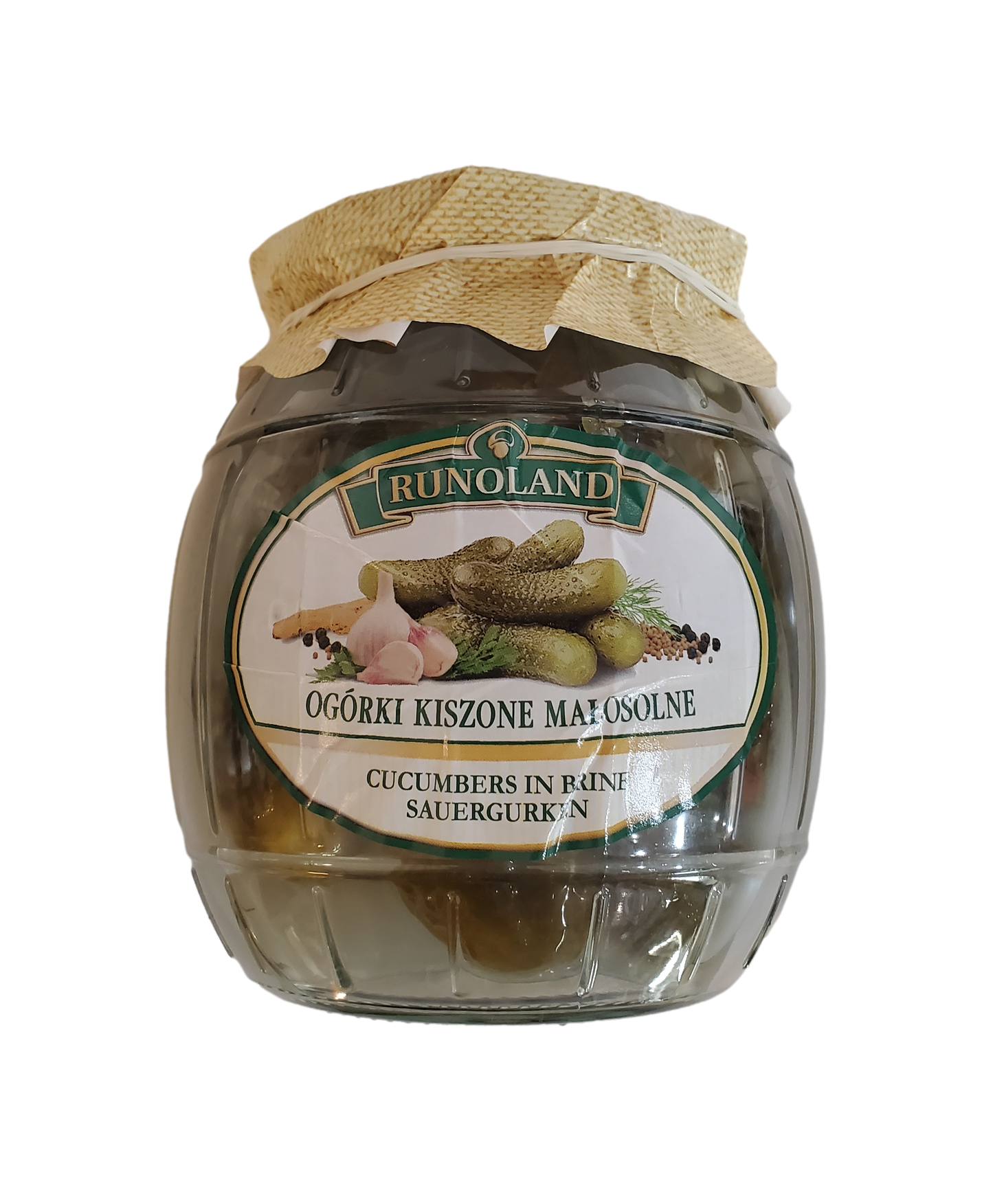 Runoland – Dill Cucumbers in Brine, net wt. 25.4 oz (720 g)