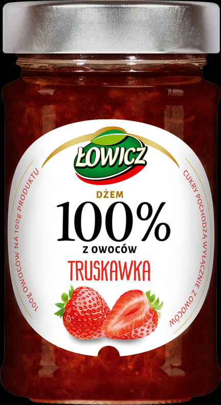 Łowicz - 100% fruit jam, strawberry, net weight: 7.76 oz