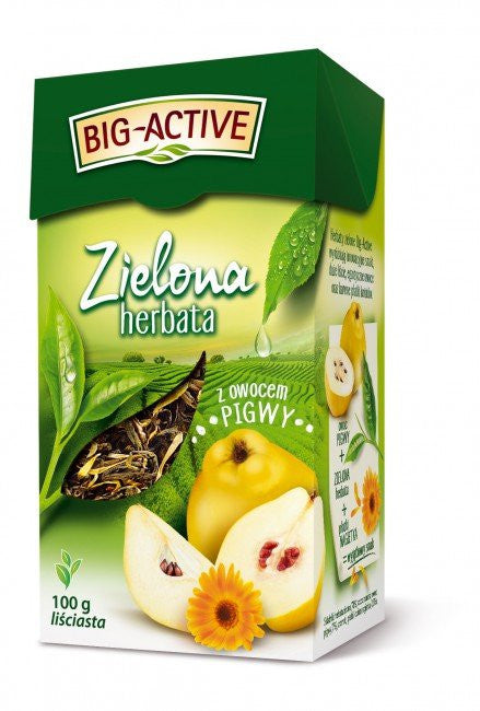 Big-Active - Green Tea with Quince (Loose Leaf), net weight: 3.5 oz (100 g)
