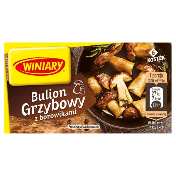 Winiary - mushroom bouillon, 6 cubes, net weight: 60 g