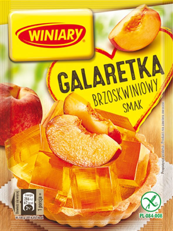 Winiary - jelly with PEACH flavor, net weight: 71 g
