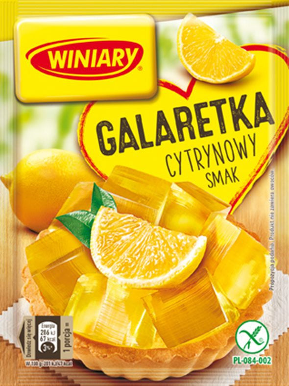 Winiary - jelly with LEMON flavor, net weight: 71 g