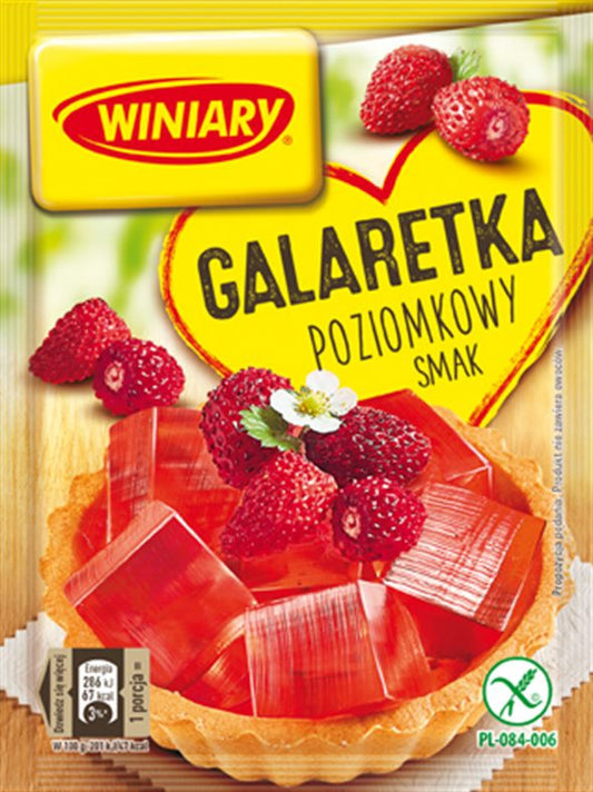 Winiary - jelly with WILD STRAWBERRY flavor, net weight: 71 g