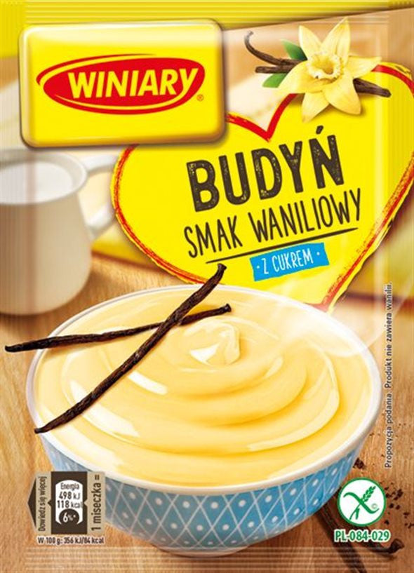 Winiary - vanilla pudding with sugar, net weight: 60 g