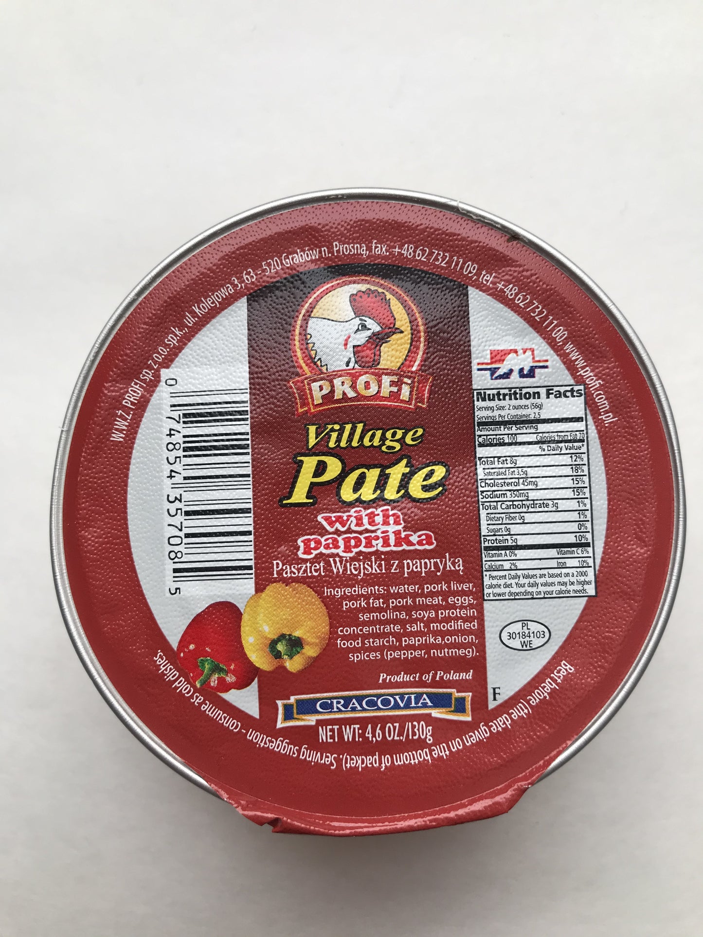 Profi - village pate with paprika, net weight: 4.6 oz.