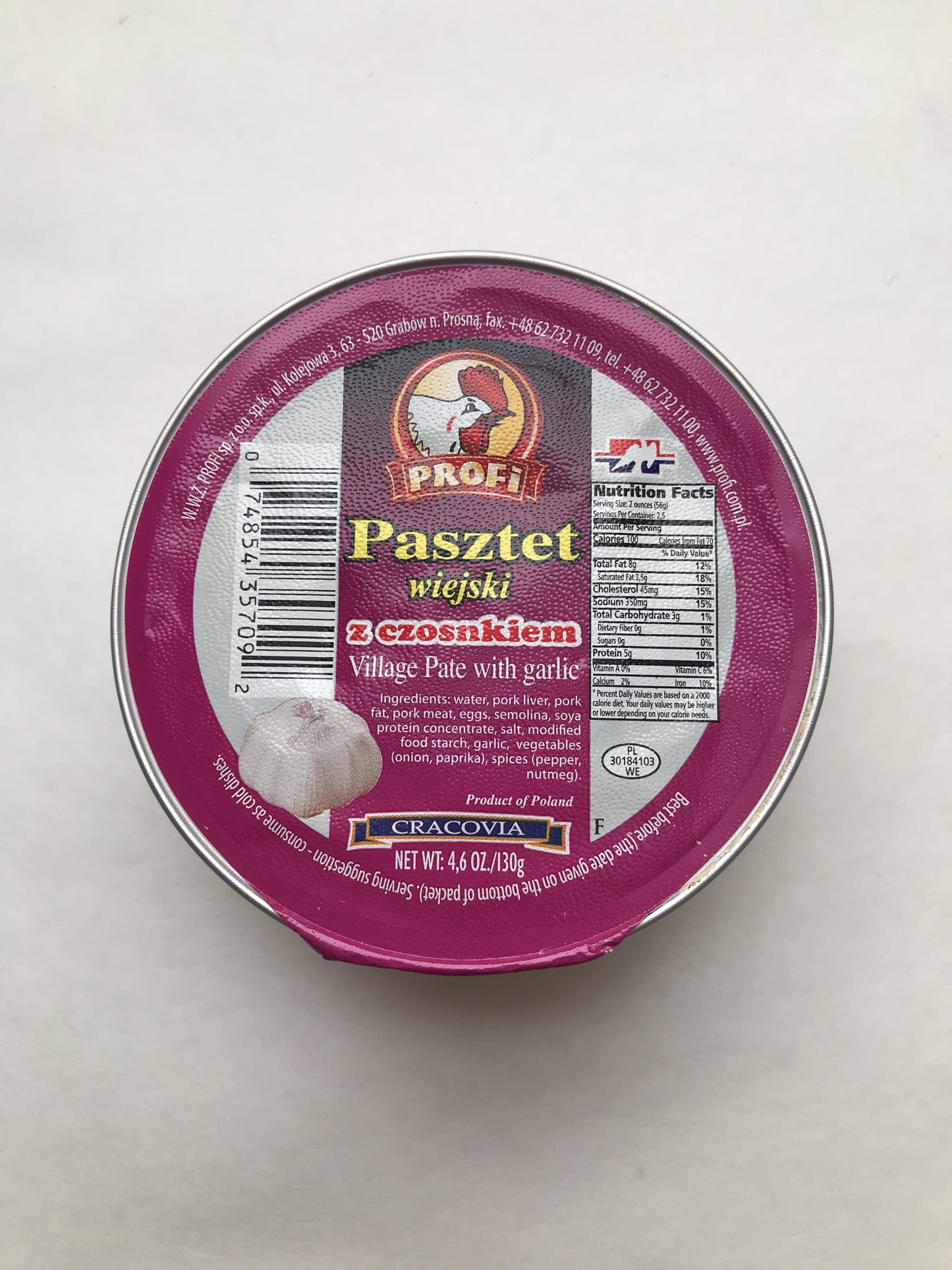 Profi - village pate with garlic, net weight: 4.6 oz.