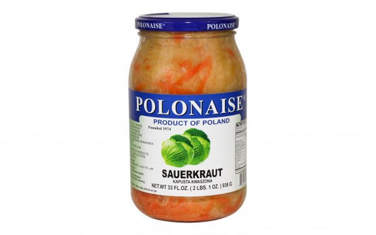 Polonaise - sauerkraut with grated carrot, net weight: 33 oz (936 g)