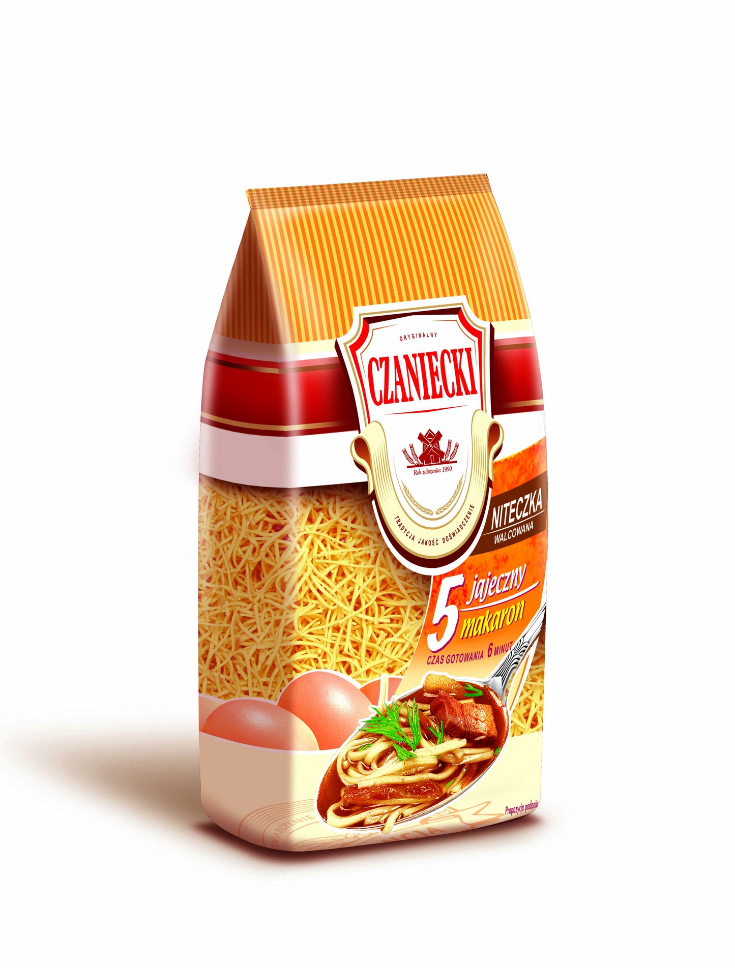 Czaniecki - 5 eggs thin thread noodles, net weight: 8.8 oz