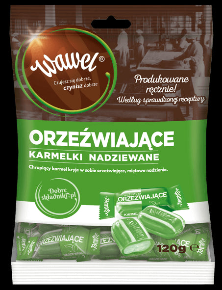 Wawel - caramels with refreshing mint filling, net weight: 4.23 oz