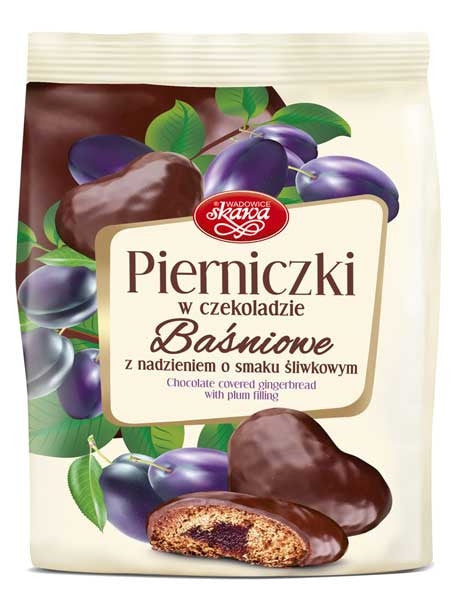 Skawa - chocolate covered gingerbread with plum filling, net weight: 5.29 oz
