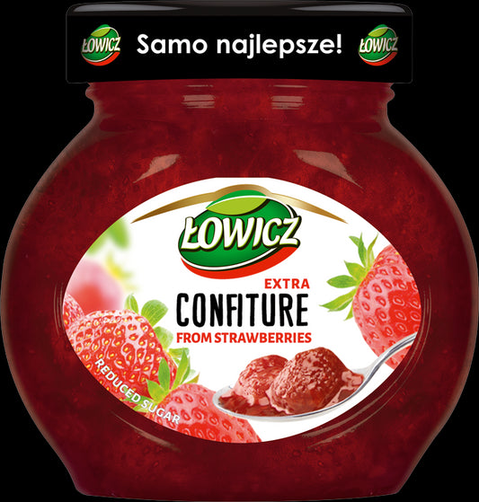 Łowicz - confiture from strawberries, reduced sugar, net weight: 8.5 oz