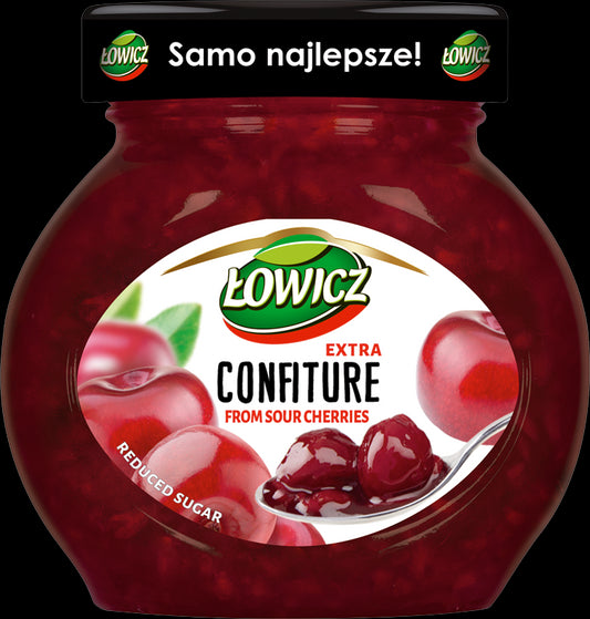 Łowicz - confiture from sour cherries, reduced sugar, net weight: 8.5 oz