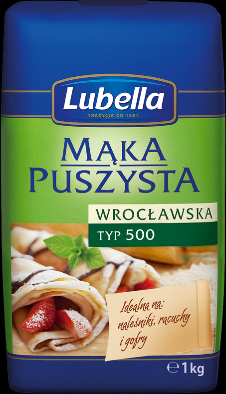 Lubella - Wrocławska wheat flour type 500, net weight: 2 lb 3.3 oz