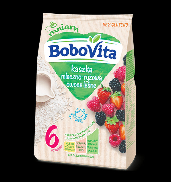 BoboVita - milky rice porridge with forest fruits, after 6th month, net weight: 8.11 oz