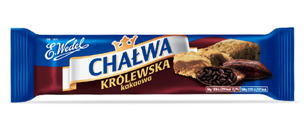 E.Wedel - royal cocoa halva bar, net weight: 1.76 oz (50 g)