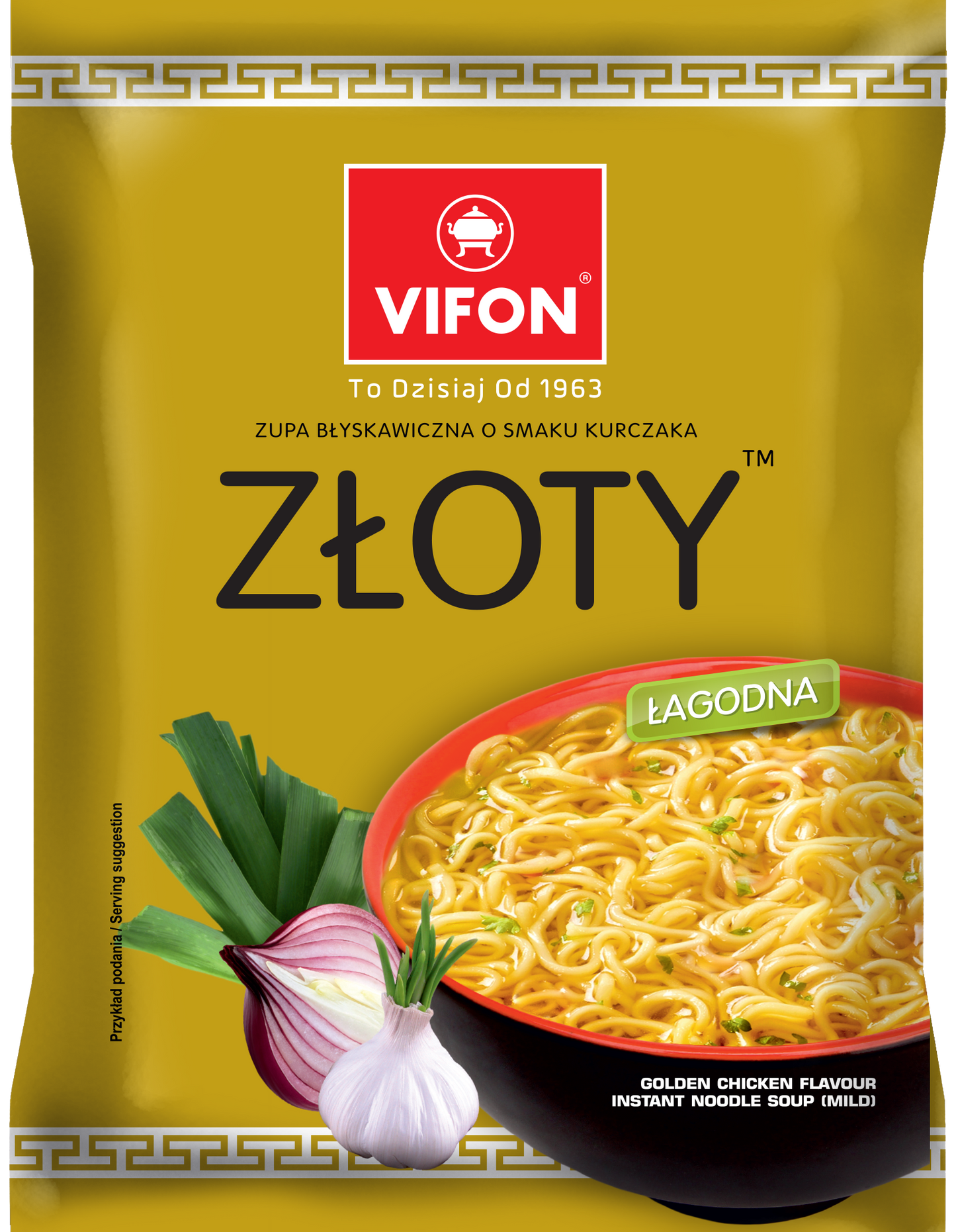 Vifon - golden chicken flavor instant noodle soup, mild, net weight: 2.47 oz