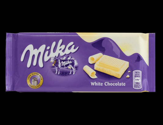 Milka White Chocolate - milka white chocolate, net weight: 3.53 oz