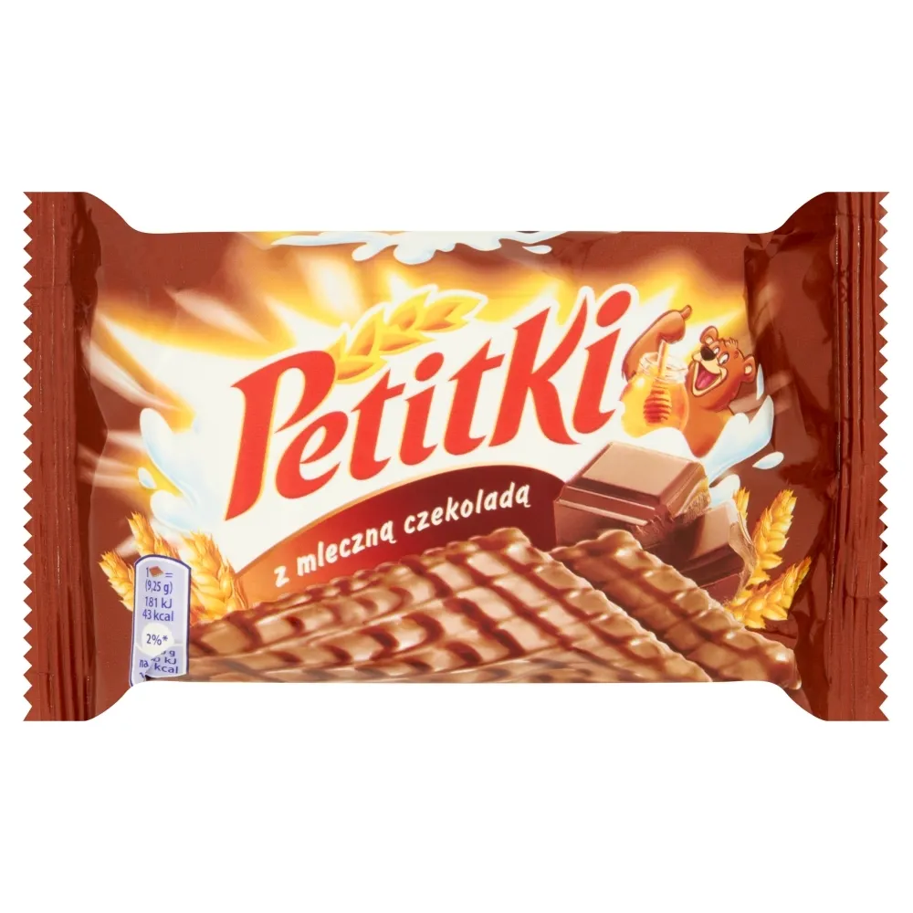 Petitki biscuits covered with milk chocolate, net weight: 3.92 oz