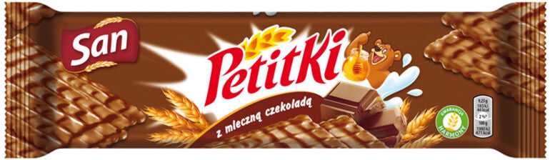 Petitki biscuits covered with milk chocolate, net weight: 4.87 oz