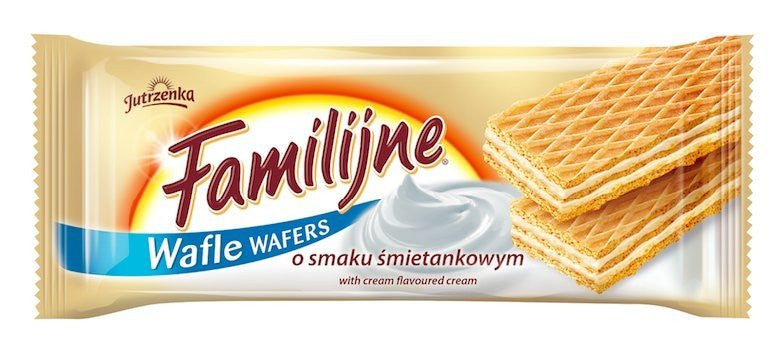 Jutrzenka Family's Wafers - with cream flavored filling, net weight: 6.35 oz
