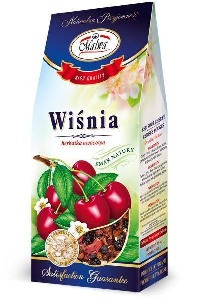 Malwa - red sour cherry, loose fruit tea, net weight: 3.53 oz