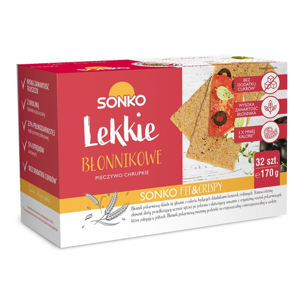 Sonko - crispbread with extra fiber, net weight: 6 oz