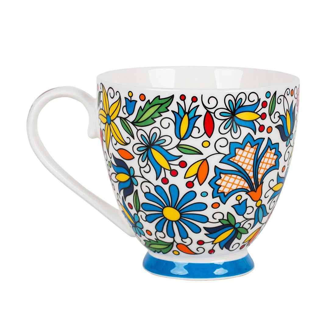 Folkstar - Grażynka - cup in a box - Kashubian pattern, capacity: 15.22 fl oz
