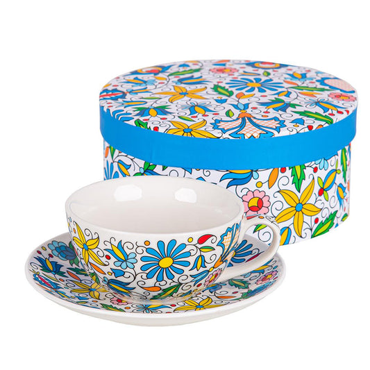 Folkstar - Halinka - cup in a box - Kashubian pattern, capacity: 10.14 fl oz