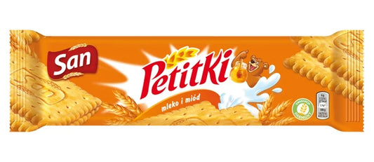 Petitki biscuits - milk and honey, net weight: 5.8 oz