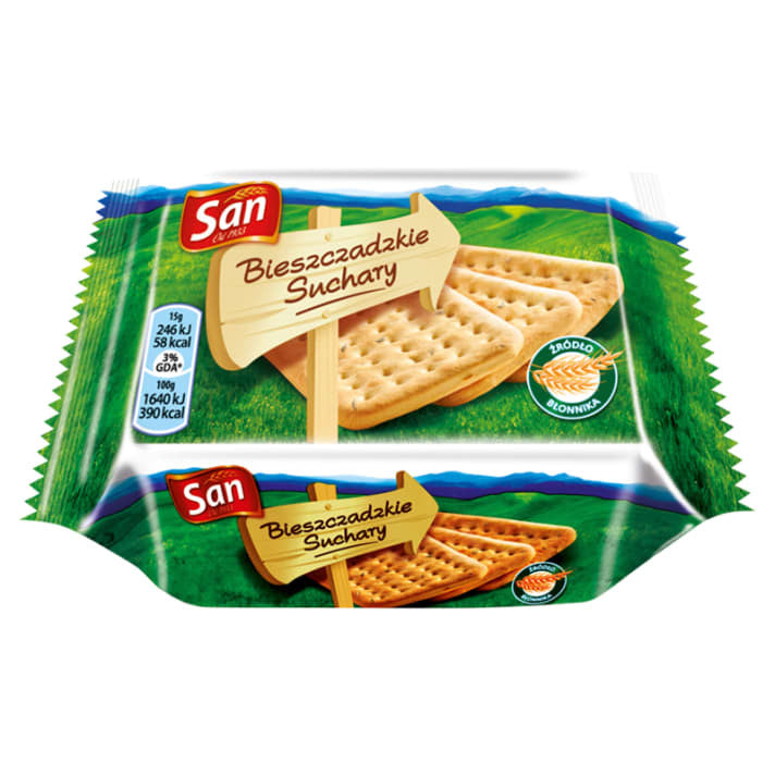San Bieszczadzkie Suchary biscuits, net weight: 3.17 oz