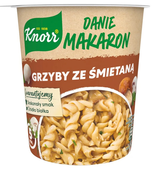 Knorr Pasta Snack - pasta in creamy mushroom sauce, net weight: 2.08 oz