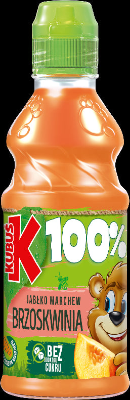 Kubuś 100% Apple, Carrot, Peach - juice, capacity: 10,1 fl oz