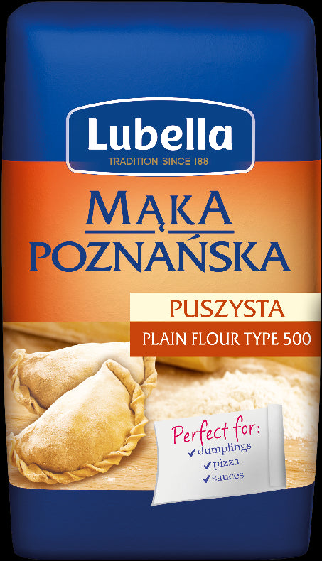 Lubella - Poznańska wheat flour type 500, net weight: 2 lb 3.3 oz