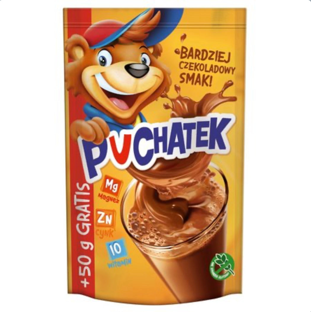 Puchatek - instant cocoa drink powder, net weight: 7.05oz