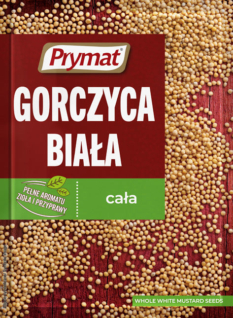Prymat - whole white mustard seeds, net wt. 1.06 oz (30 g)
