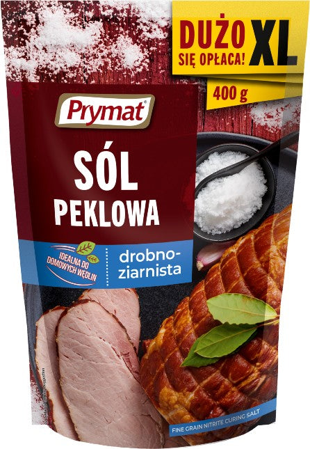 Prymat - curing salt for meat, net weight: 14.1 oz XL pack (400 g)