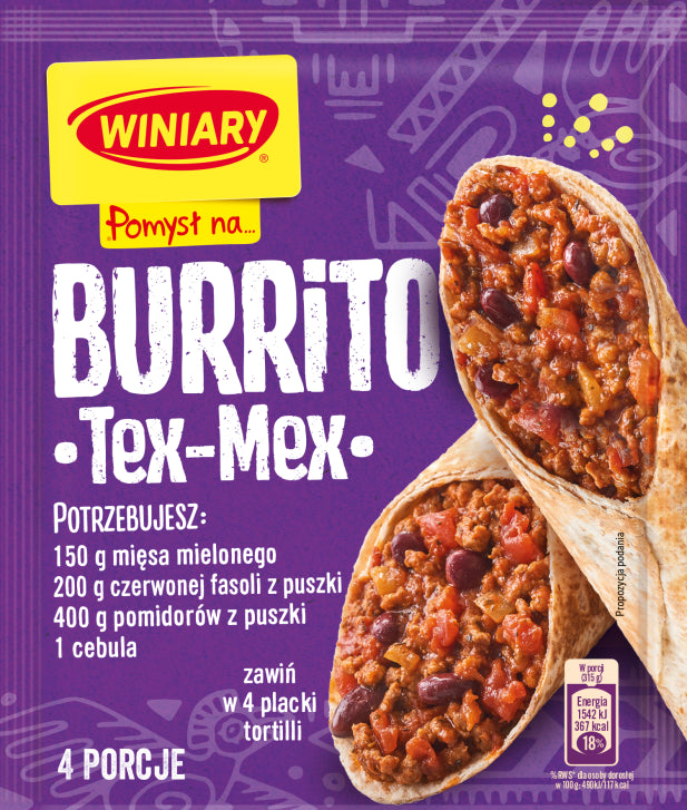 Winiary Idea for… Burrito Tex-Mex, seasoning mix, net wt. 1.06 oz (30 g)