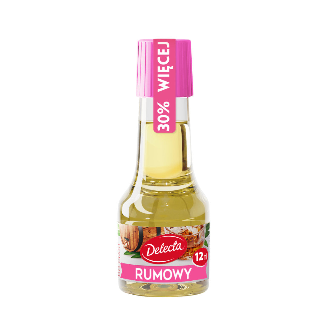 Delecta Rum Flavoring – Baking and Dessert Flavor Extract, Net Vol: 0.41 fl oz (12 ml)