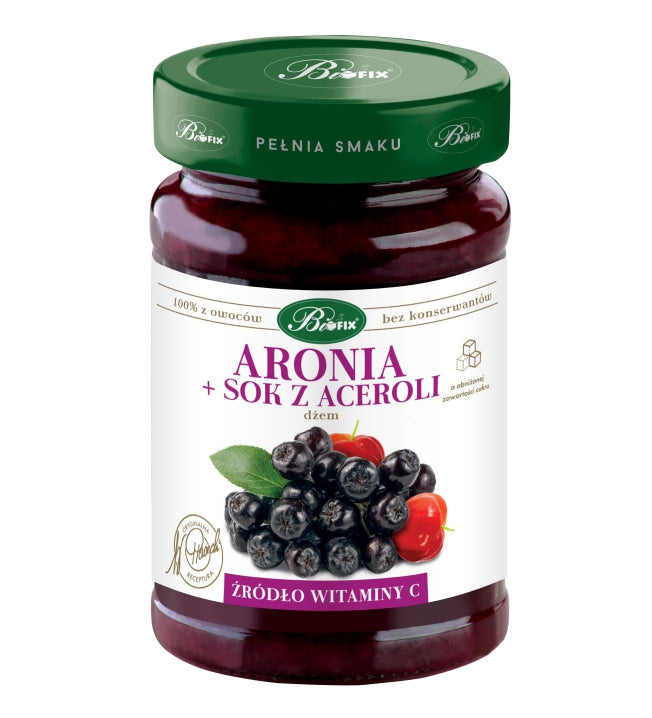 BiFIX – Aronia with Acerola Juice Jam (Reduced Sugar), Net Wt: 10.23 oz (290 g)