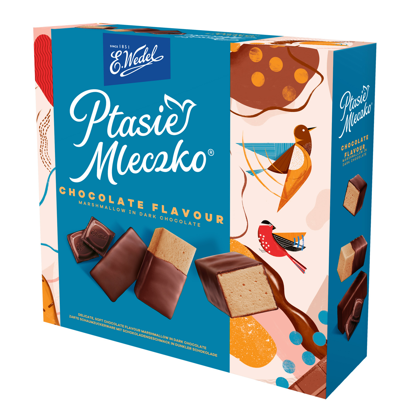 E.Wedel Ptasie Mleczko® - Chocolate Flavor Marshmallow in Dark Chocolate, Net Wt: 12 oz (340 g)