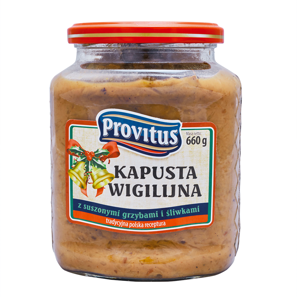 Provitus – Fried Cabbage with Plums and Forest Mushrooms (Kapusta Wigilijna), Net Wt: 23.2 oz (650 g)