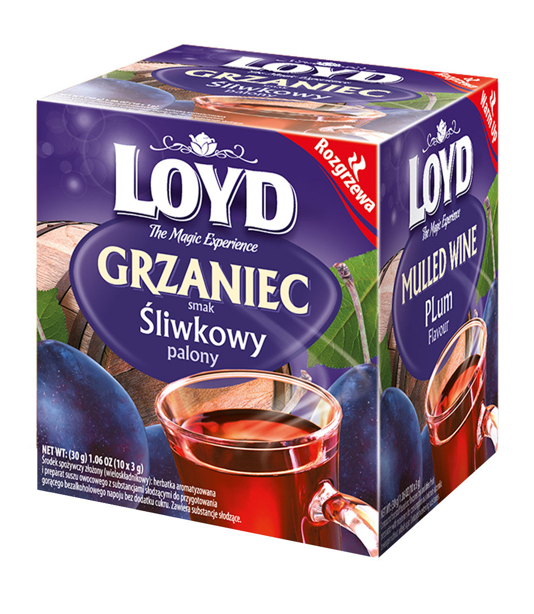 LOYD Mulled Tea – Roasted Plum Flavor – 10 tea bags, net wt: 1.05 oz (30 g)