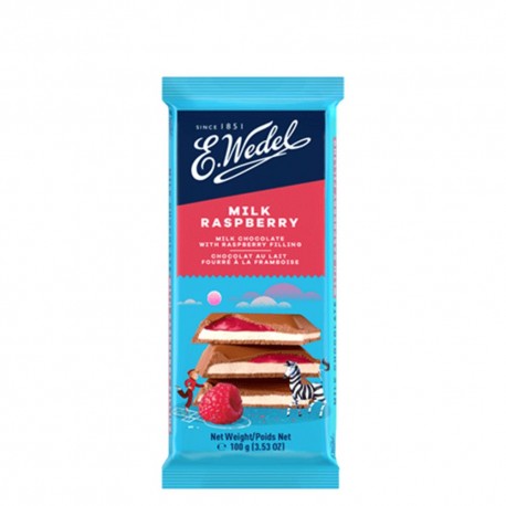 E. Wedel - milk chocolate with raspberry filling, net weight: 3.53 oz