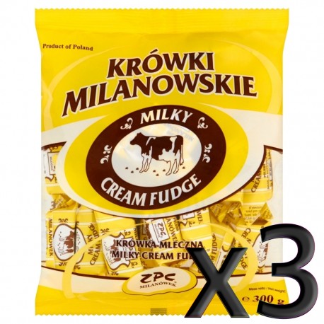 Milanówek - cream fudge, pack of 3, net weight: 1lb 15.75 oz