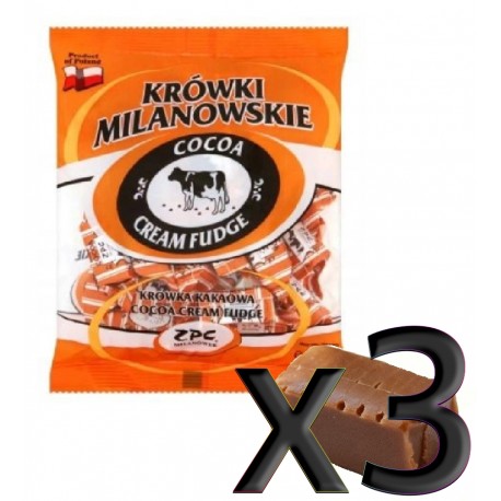 Milanówek - cocoa cream fudge, pack of 3, net weight: 1lb 15.75 oz