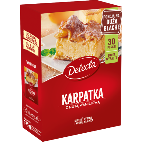 Delecta - Carpathian Mountain cream cake mix, net weight: 13.23 oz