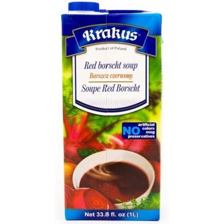 Krakus - red borscht soup, net: 33.8 fl.oz (1 l)